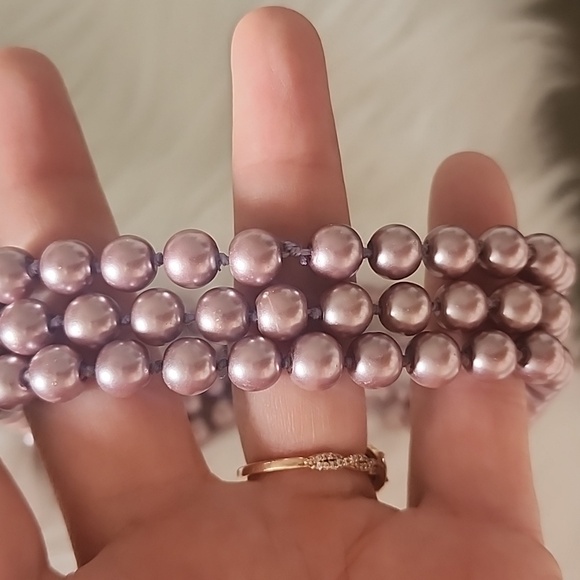 Pearls long strand light purple - Picture 4 of 6